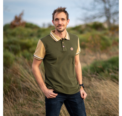 Obut Herren-Polohemd in Khaki