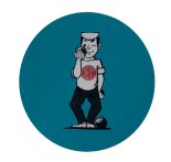 Turquoise vintage mascot sticker