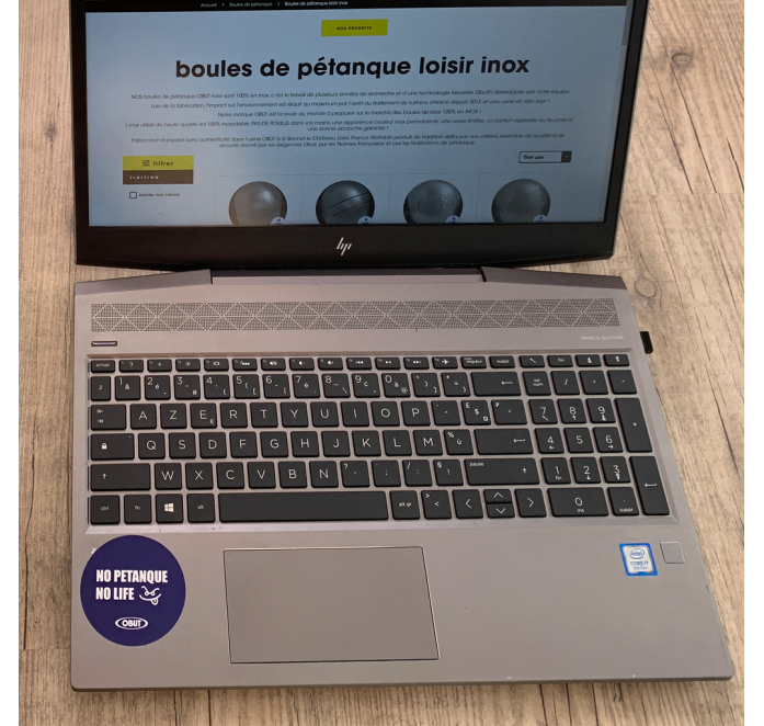 Blauwe sticker no petanque no life