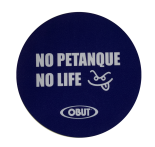 Blauwe sticker no petanque no life