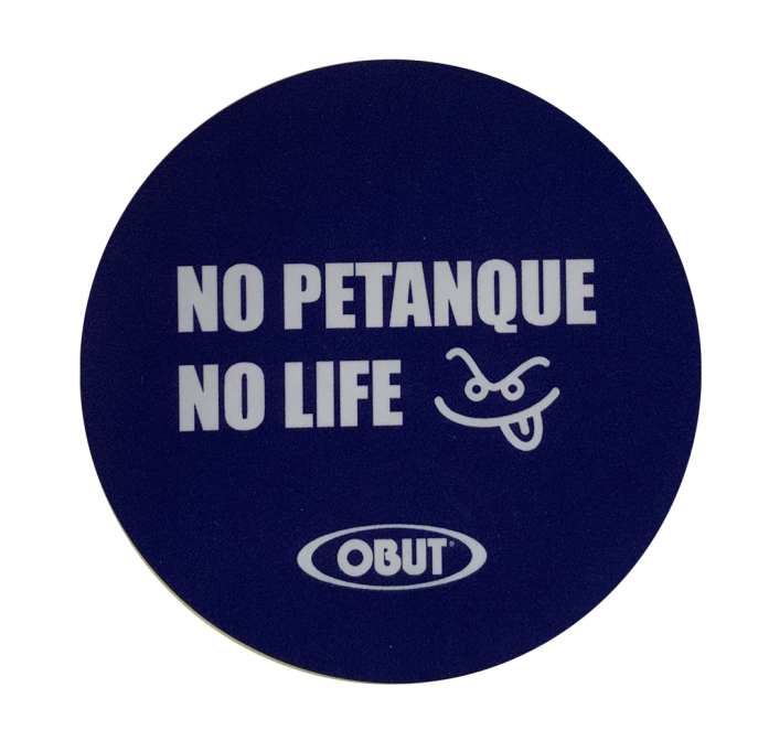 Blauwe sticker no petanque no life