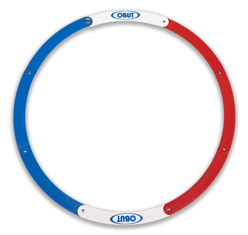 Set of 14 folding petanque circles blue white red Set of 14 folding petanque circles blue white red