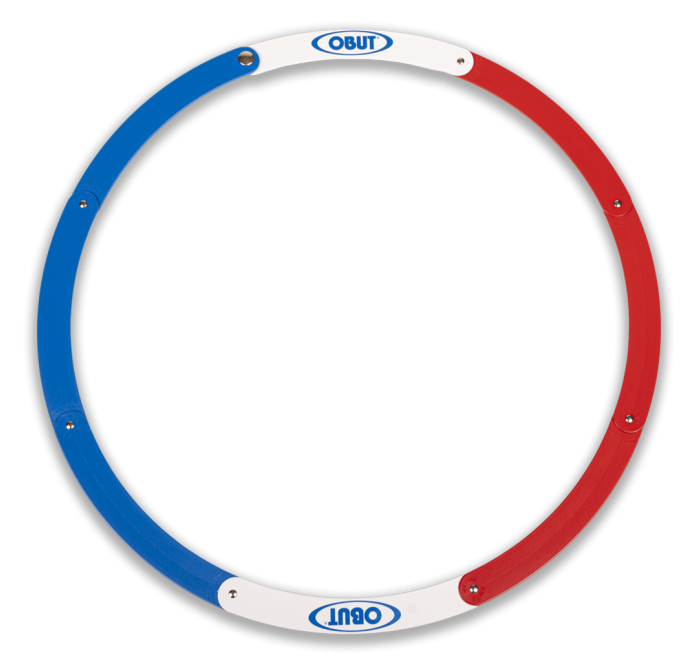 Set of 14 folding petanque circles blue white red Set of 14 folding petanque circles blue white red