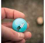 Zielkugel türkis mit Vintage Maskottchen Zielkugel türkis mit Vintage Maskottchen