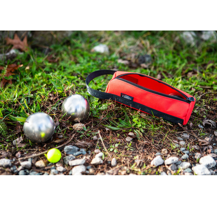 Set van 12 rode canvas tassen