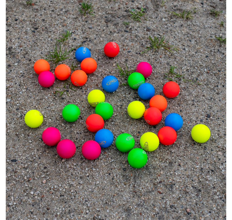 Lote de 14 redes de 30 boliches de colores Lote de 14 redes de 30 boliches de colores