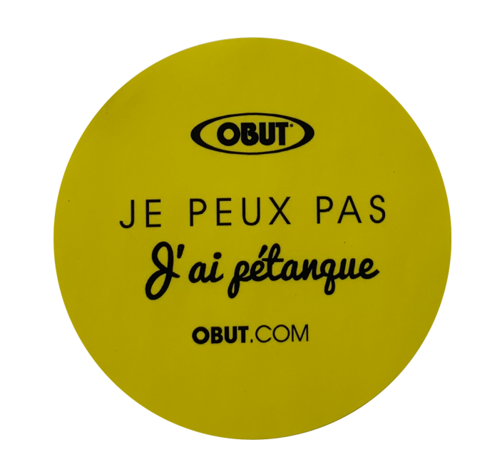 Sticker gelb Je ne peux pas j'ai pétanque Sticker gelb Je ne peux pas j'ai pétanque