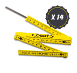 14 yellow folding rulers Obut