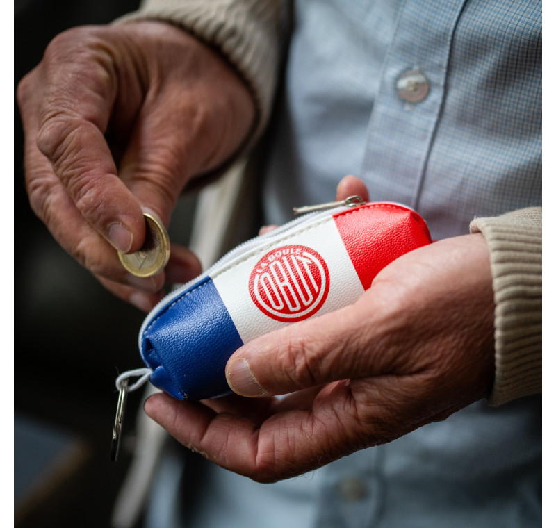 Mini tricolour pouch