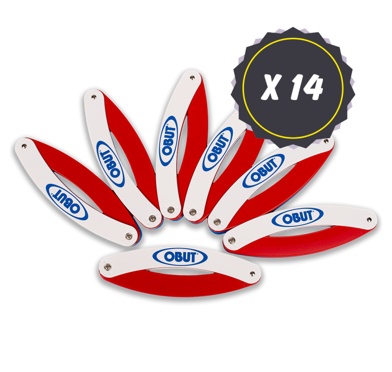 Set von 14 faltbaren Boccia-Ringen blau weiß rot Set von 14 faltbaren Boccia-Ringen blau weiß rot