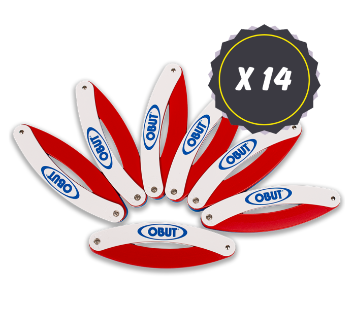 Set von 14 faltbaren Boccia-Ringen blau weiß rot Set von 14 faltbaren Boccia-Ringen blau weiß rot