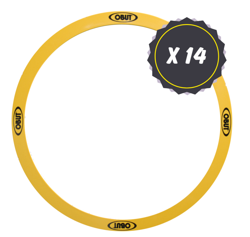 14 círculos rígidos amarillos 14 círculos rígidos amarillos