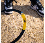 Set of 14 Obut foldable black and yellow pétanque circles Set of 14 Obut foldable black and yellow pétanque circles
