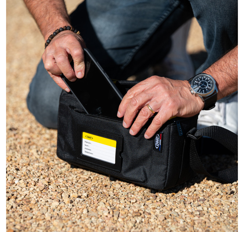 Reporterväska för 3 bollar svart/grått