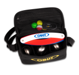 Black/yellow 3-boule reporter bag