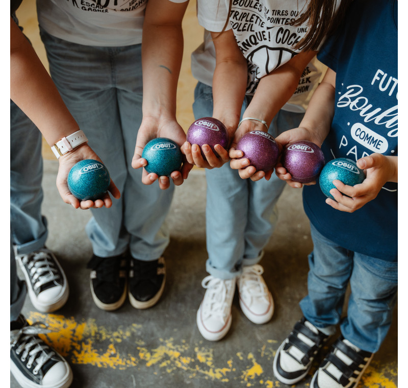 Bolas Obut Infantil – Interior y Exterior – Azul con purpurina Bolas Obut Infantil – Interior y Exterior – Azul con purpurina