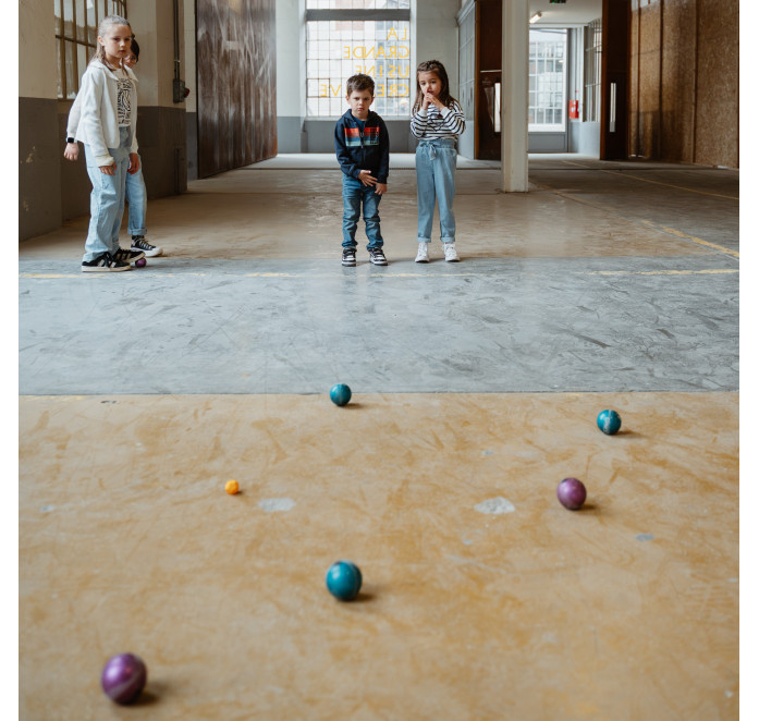 Bolas Obut Infantiles Interior Exterior – Violeta con Purpurina Bolas Obut Infantiles Interior Exterior – Violeta con Purpurina