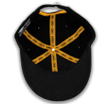 Gorra negra con logotipo mostaza vintage Gorra negra con logotipo mostaza vintage