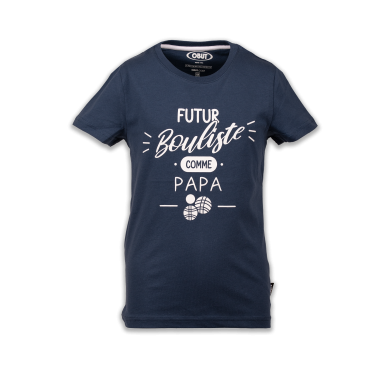Blaues Kinder-T-Shirt für zukünftige Boule-Profis