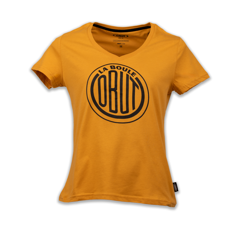 Dames-T-shirt in mosterdgeel Dames-T-shirt in mosterdgeel