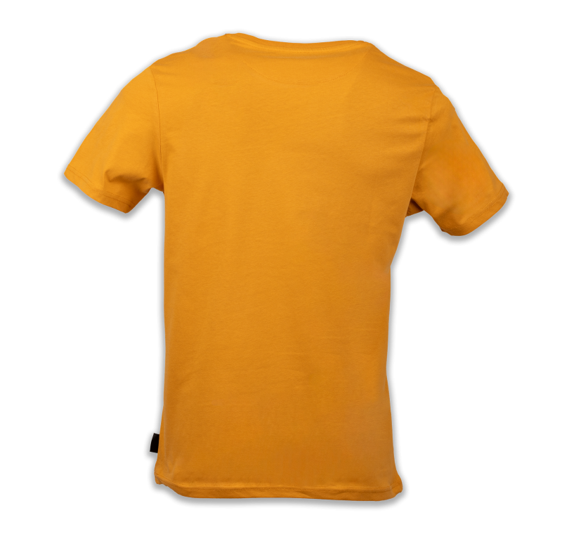 Heren-T-shirt in mosterdgeel