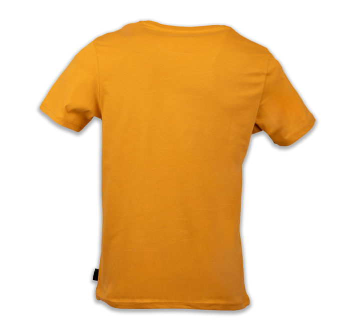 Heren-T-shirt in mosterdgeel