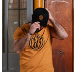 Casquette noire logo vintage moutarde Casquette noire logo vintage moutarde