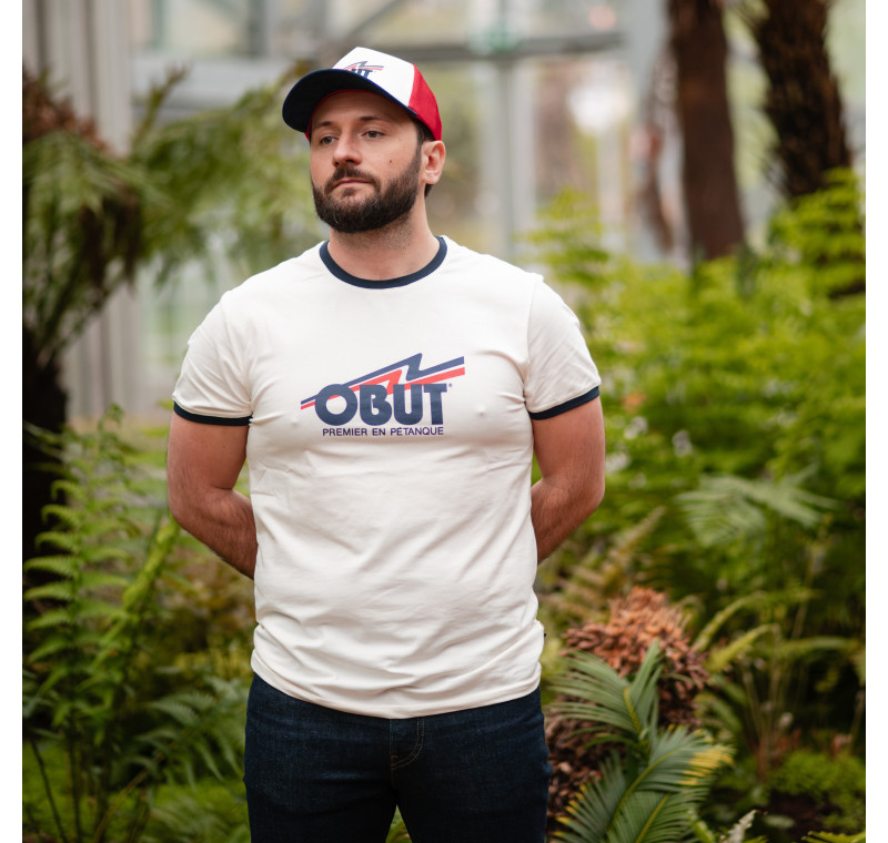 Baseball cap with retro logo