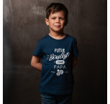 Blauw kinder-t-shirt voor de jeu-de-boulesspelers in spe