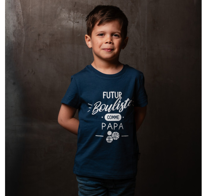 Blaues Kinder-T-Shirt für zukünftige Boule-Profis