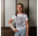 Weißes Kinder-T-Shirt mit Graffiti-Motiv