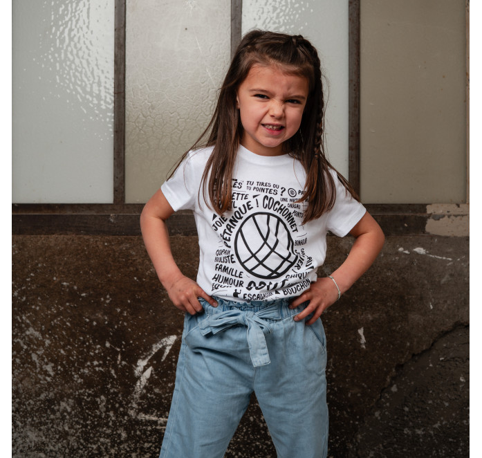 Children's white graffiti T-shirt