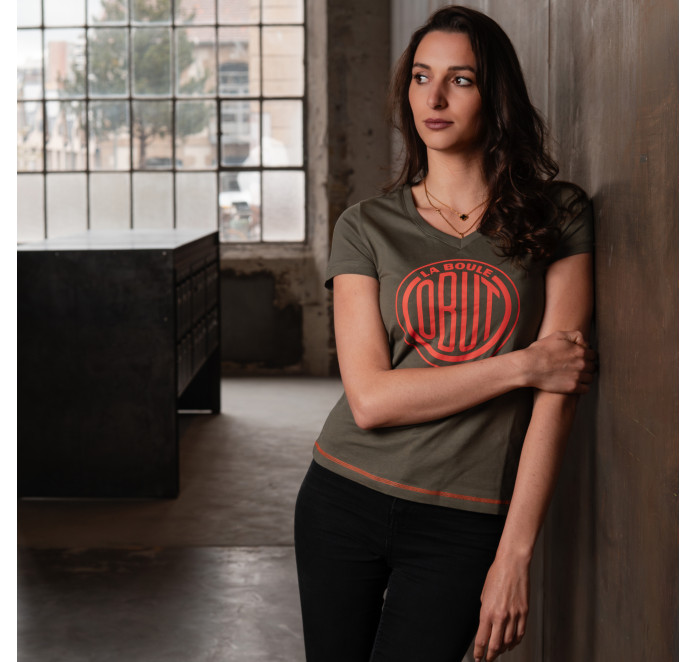 Camiseta de mujer caqui