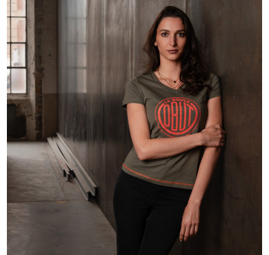 Camiseta de mujer caqui