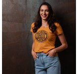 Dames-T-shirt in mosterdgeel Dames-T-shirt in mosterdgeel