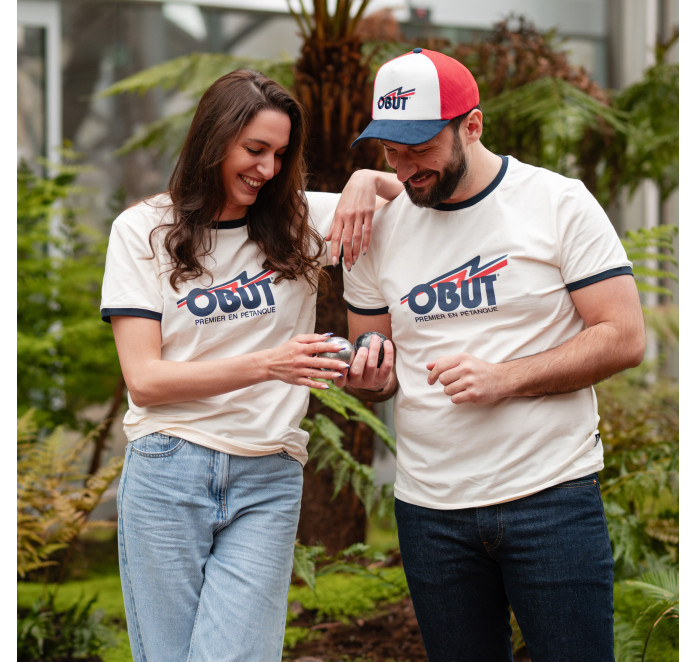 Vit t-tröja unisex med retrologga Vit t-tröja unisex med retrologga