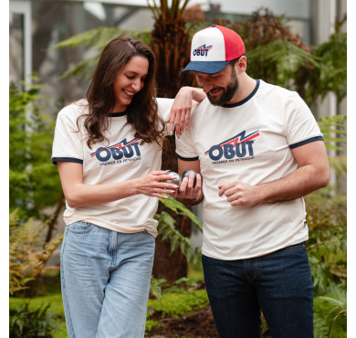 Tee-shirt mixte blanc logo...