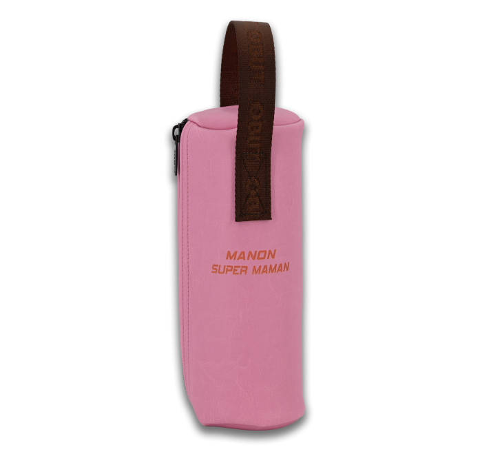 Pink bag made from natural materials