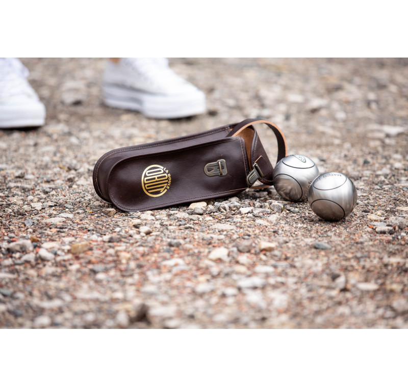Ledertasche im Vintage-Look braun
