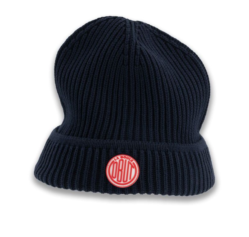 Blauwe muts met vintage Obut-logo