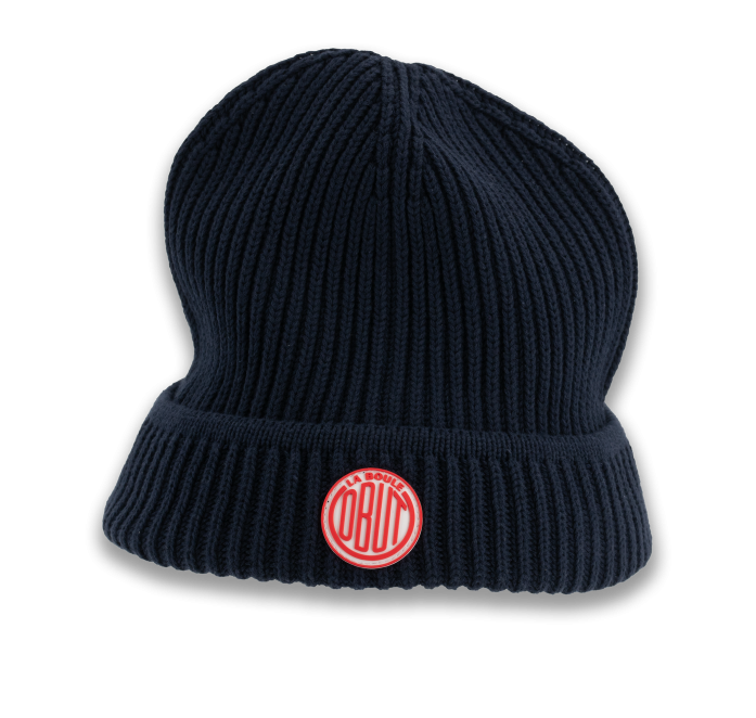 Blauwe muts met vintage Obut-logo