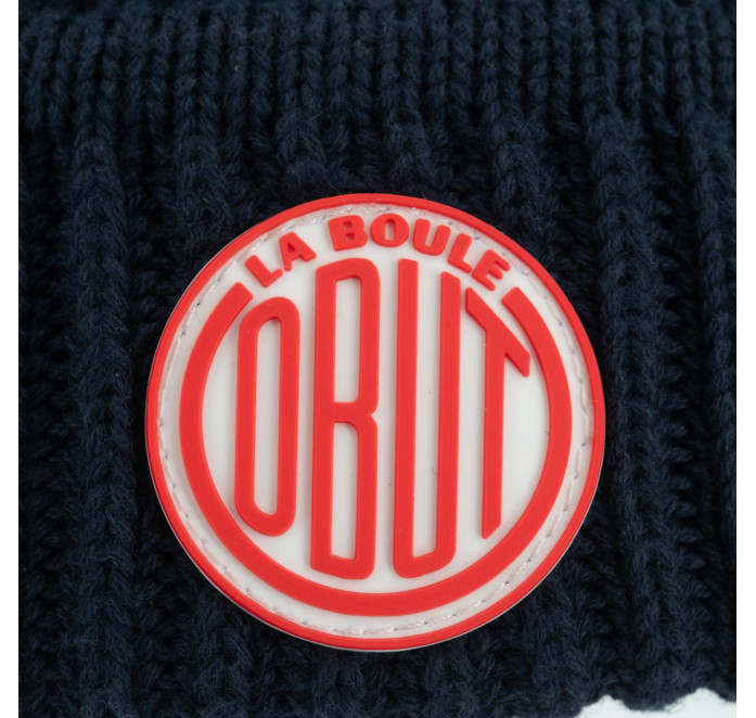 Blauwe muts met vintage Obut-logo