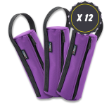 12 violette Canvas-Taschen