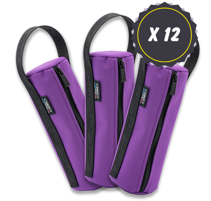 Paquete de 12 bolsas de tela amarilla