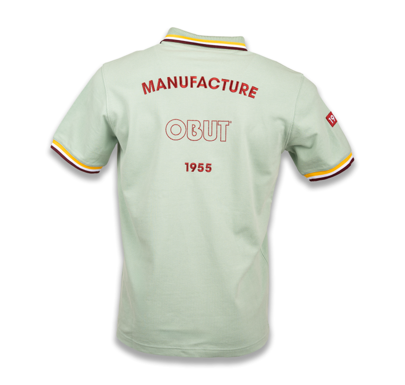 Men's white polo shirt