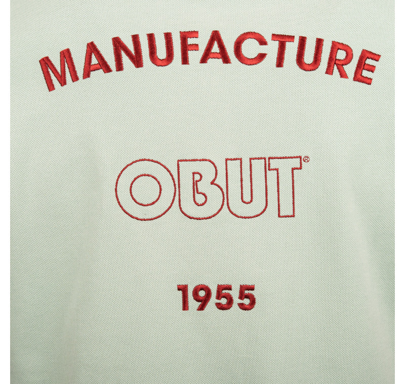 Men's white polo shirt