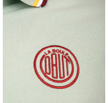 Men's white polo shirt