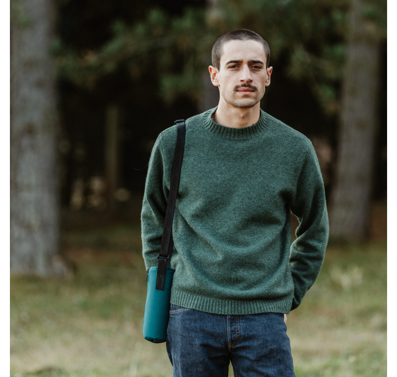 Pétanqueväska i eukalyptuscanvas med axelrem