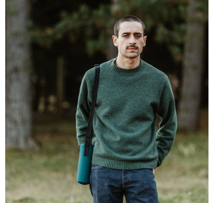 Sacoche toile eucalyptus avec bandoulière