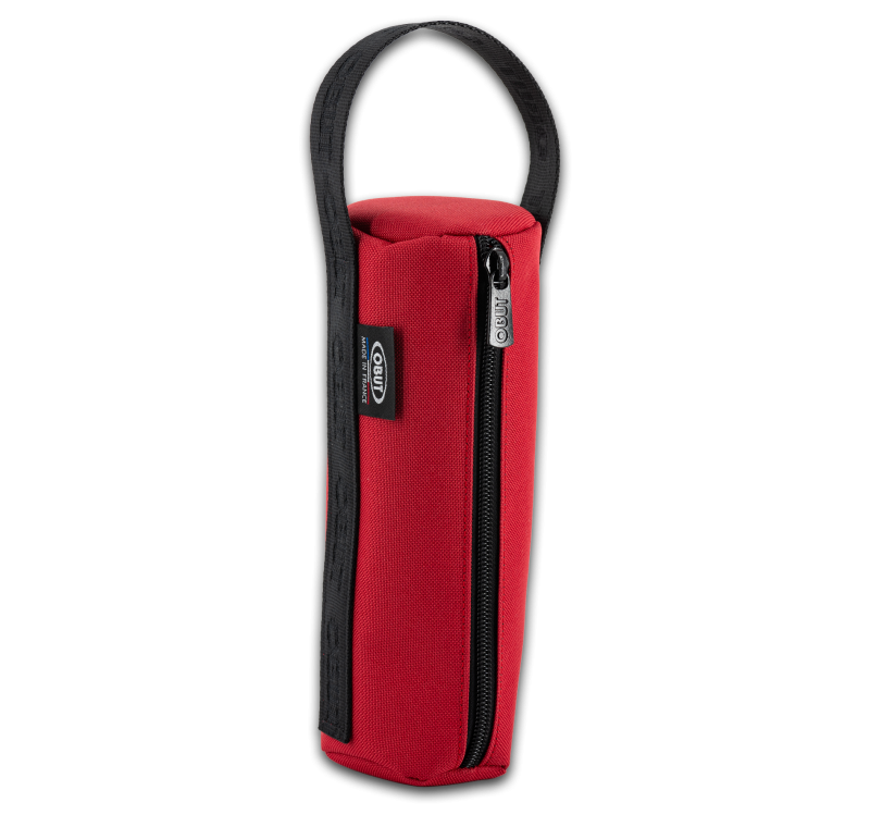 Bolsa de petanca en lona color cereza